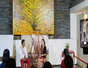 展覽中阿美族畫家阿信‧沙華克畫作中闡述的核心主題-展場照片